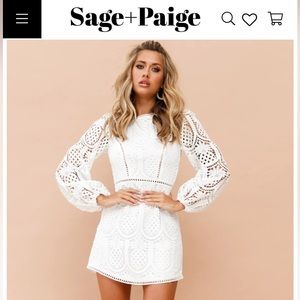 NWT Sage and Paige take me to the tropics white dress
